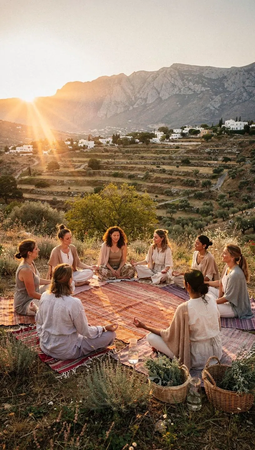 Γυναίκα που προετοιμάζει φυσικά προϊόντα ευεξίας με βότανα.