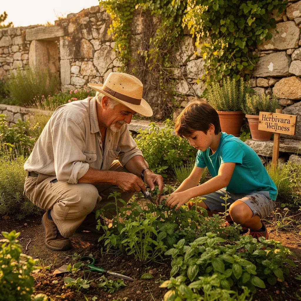 Φυσικά βότανα σε παραδοσιακή αγορά στην Ελλάδα.